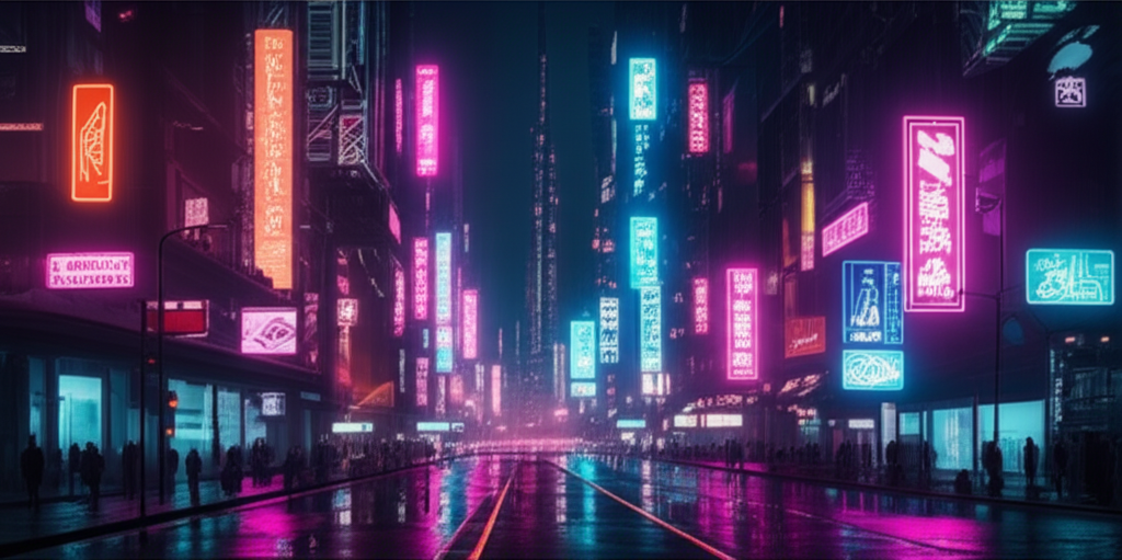 Cyberpunk cityscape